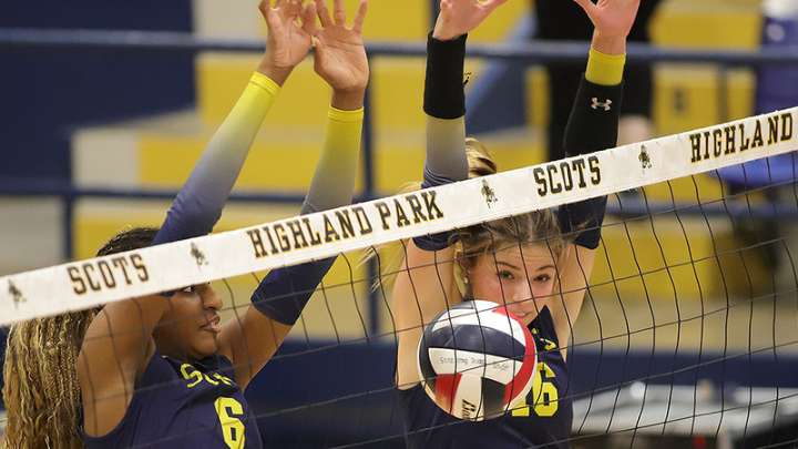 Scots Rolling While Saluting Volleyball Seniors