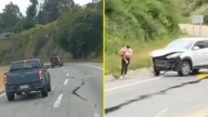 Video muestra a camioneta derramando aceite "intencionalmente" en el camino La Pólvora: Un auto con una niña se accidentó