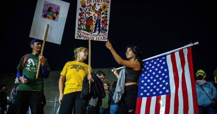 Protesters and officers stand off in Portland