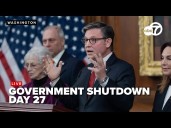 LIVE: House Speaker Johnson holds press conference on government shutdown day 27