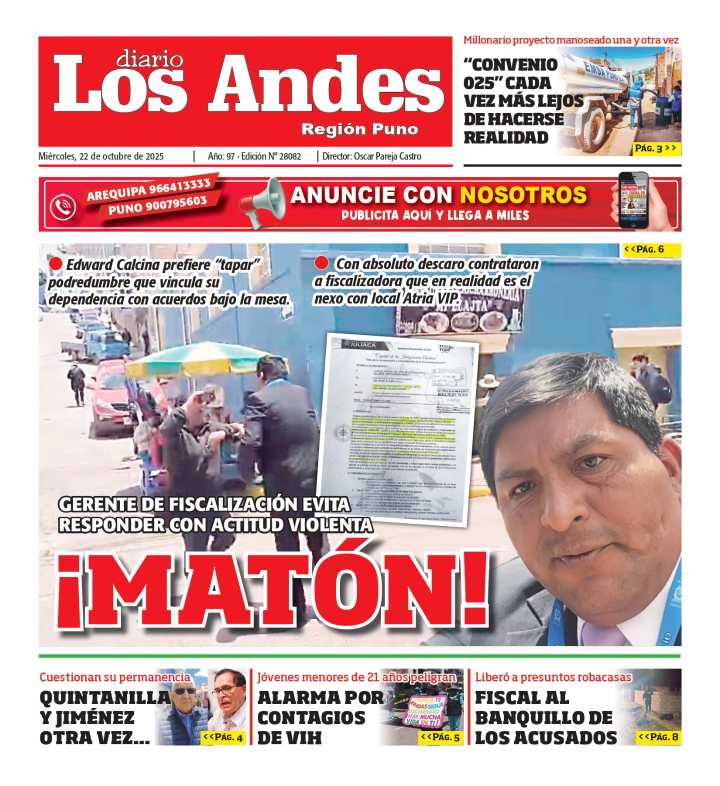 PUNO: Diario Los Andes 22/10/2025