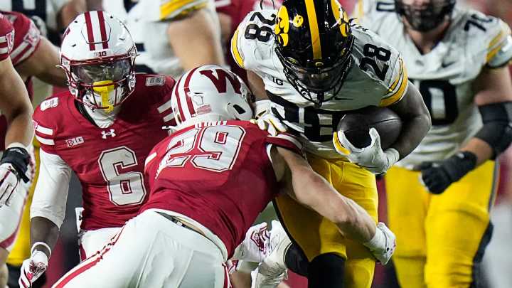 Kamari Moulton led Iowa's dominant rushing attack at Wisconsin