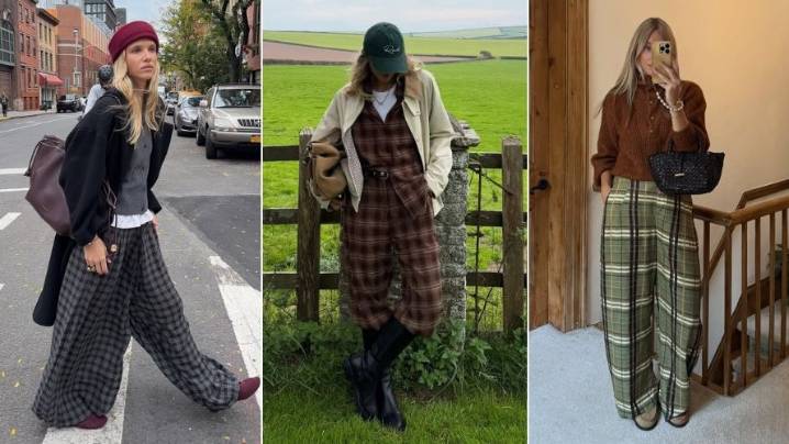 All The Cool Girls Are Wearing Checked Trousers This Autumn