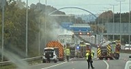 M5 traffic live: Lorry bursts into fire in West Country
