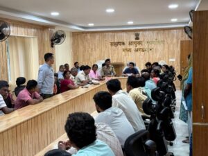 DC (N&MA) Reviews Damage at Rangat Bazaar After Massive Fire Guts 18 Shops; Relief Measures Initiated