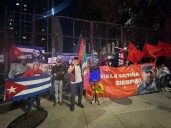 Colectivos exigen frente a la Embajada de EU en México el fin del bloqueo a Cuba