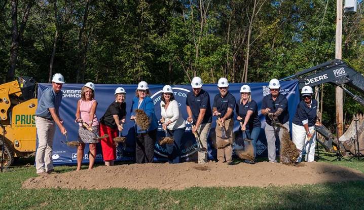 City of Ludlow, Southbank Partners break ground on Phase 2 of the Riverwalk at Riverfront Commons