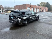 State police cruiser, Enfield police SUV struck by driver on I
