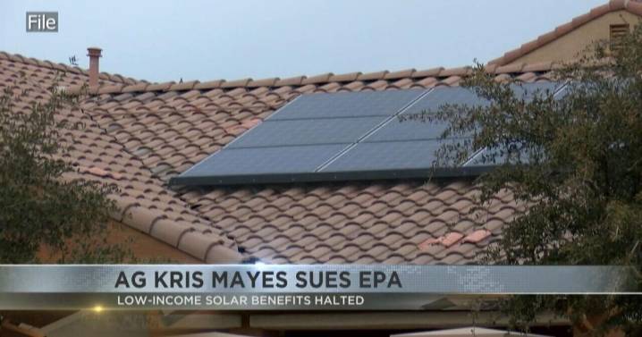 Arizona sues EPA over canceled solar program funds