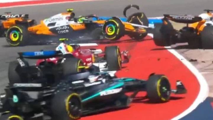 Accidentada largada en la Sprint del Gran Premio de Estados Unidos