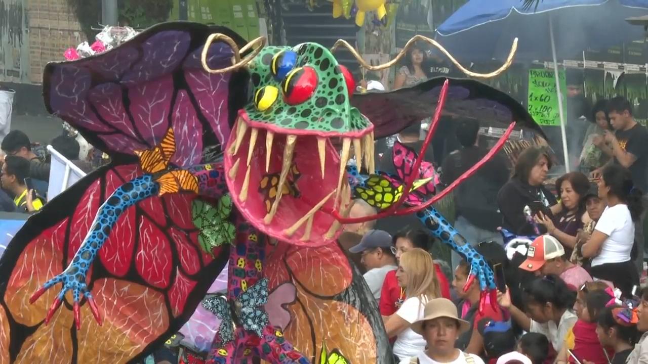 Giant alebrijes dazzle crowds in Mexico City ahead of Day of the Dead