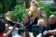 Milei encabezó una caminata en Chaco y pidió apoyo para “hacer grande a la Argentina”