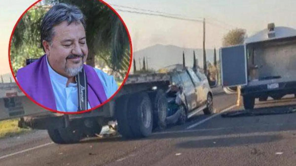 Muere el padre Roberto González Ortega en accidente en la carretera Celaya