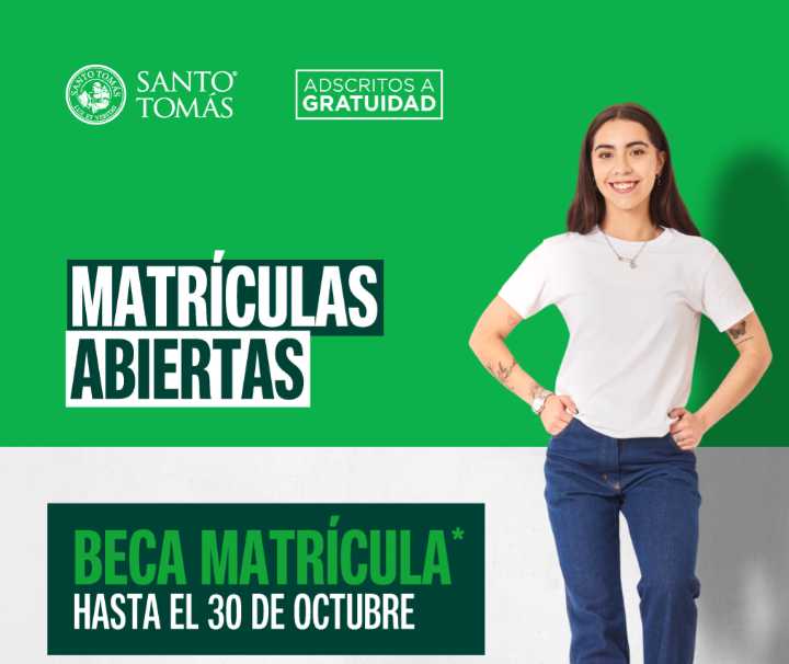 Matricúlate HOY en Santo Tomás!