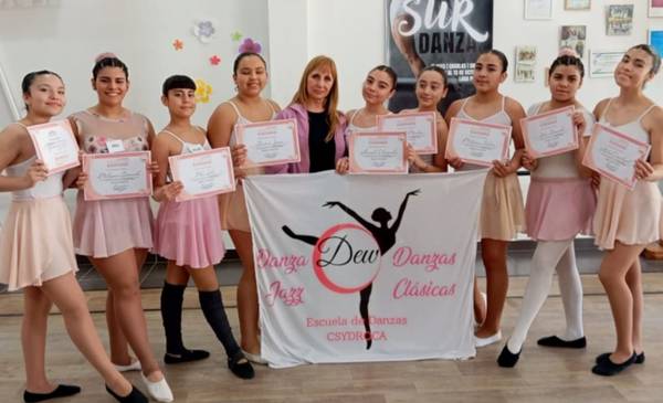 BAILARINAS DE RAWSON EN LAGO PUELO