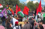 Protestas en Bogotá: bloqueos, desvíos y fuerte presencia policial frente a la Embajada de EE. UU.
