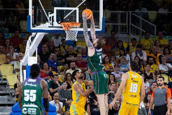 El Unicaja rompe el maleficio del Gran Canaria Arena