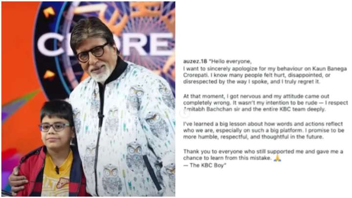 KBC 17 Young Contestant Ishit Bhatt Apologizes for On-Air Behavior Towards Amitabh Bachchan