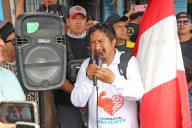 Alcalde de Pataz se retira de la marcha del 15 de octubre tras agresiones: “Vinimos en paz, no para pelear”