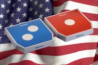Domino's doubles down on red, white and blue in new logo