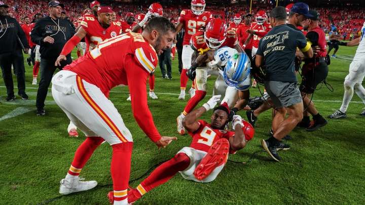 Brian Branch and the Lions end a frustrating loss at Kansas City with postgame fisticuffs