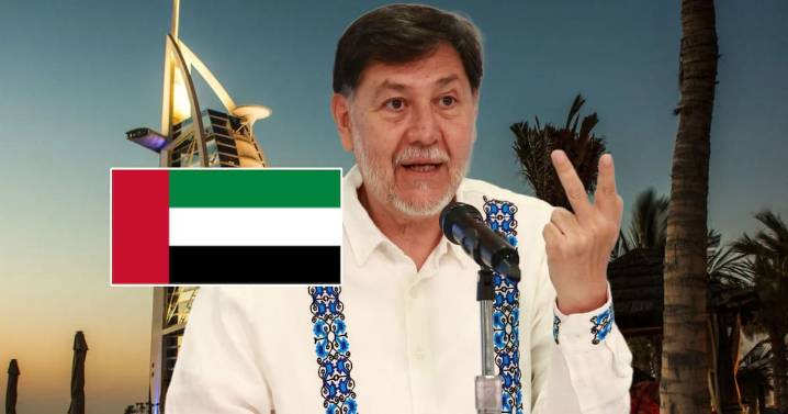Noroña llega a Dubái y deja mensaje con dedicatoria para Adán Augusto López