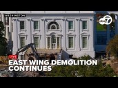 🔴 LIVE: Demolition continues on White House East Wing for Trump’s ballroom project
