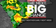 FIRST ALERT: A cold rain arrives to the Midlands for the start of the upcoming week