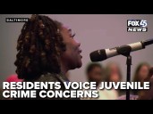 Baltimore residents voice concerns over juvenile crime at community meeting