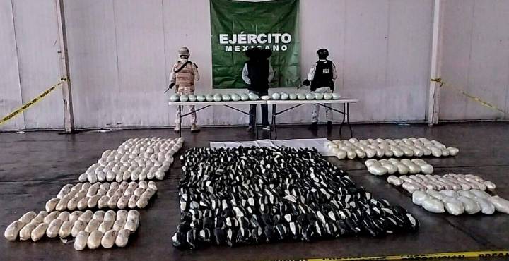 Sedena decomisa más de una tonelada de droga en Sonora; la ocultaban en cajas de chile