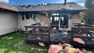 Multiple departments respond to house fire Monday, three injured