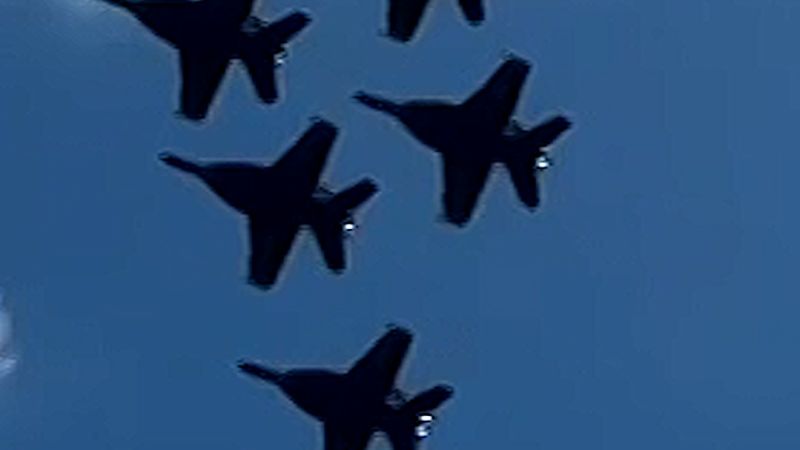 US Navy’s Blue Angels fly over DC