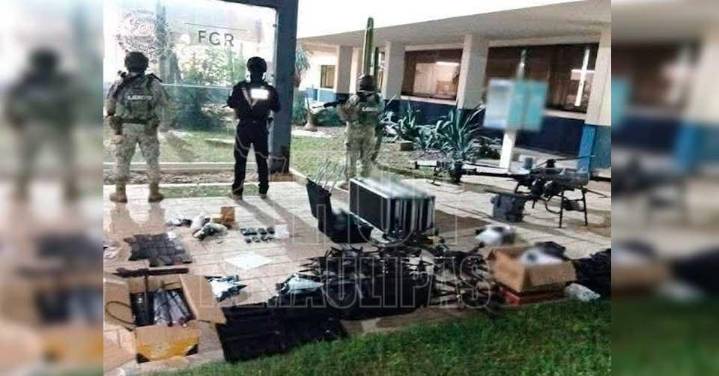 Aseguran explosivos, armas y drones en Reynosa; hay un detenido