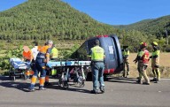 Una mujer resulta herida grave en un accidente de tráfico en la A
