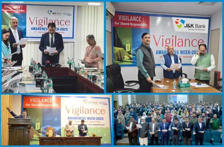 J&K Bank Launches Vigilance Week with Integrity Pledge