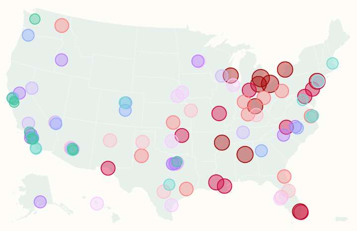 Map Shows Cities That Spend the Most on Groceries