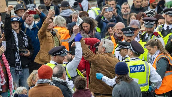 Al menos 442 detenidos tras una protesta en Londres por apoyar al grupo ilegalizado Palestine Action