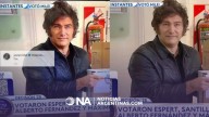 Javier Milei subió una foto "retocada" de su votación y las redes lo compararon con "Homelander"
