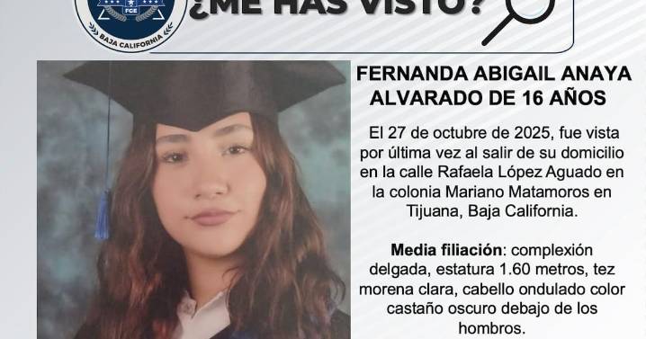 Se busca a Fernanda Abigail Anaya Alvarado de 16 años de edad