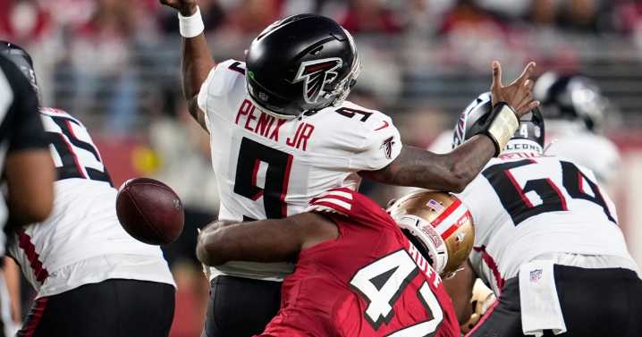 Falcons offense falls flat, Atlanta loses 20-10 to San Francisco 49ers on Sunday Night Football