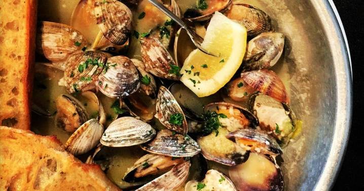 Warm up with a bowl of buttery clams