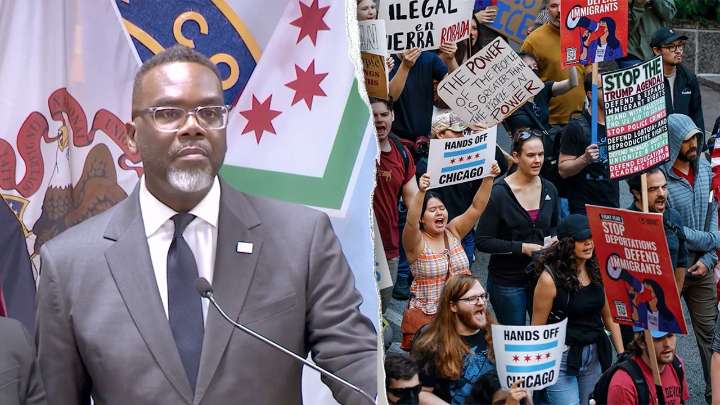 Chicago mayor Brandon Johnson erupts at reporter over 'illegal aliens' term