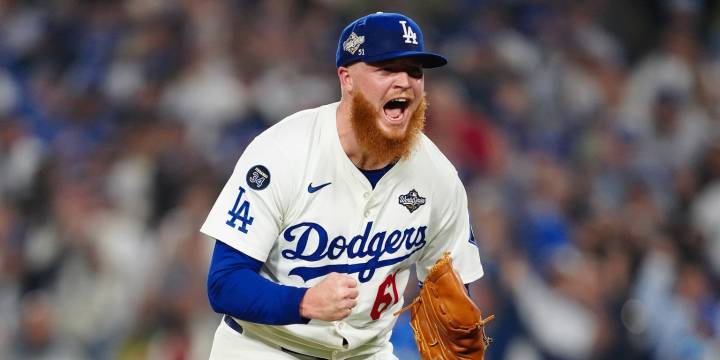 Will Klein meets Sandy Koufax after Game 3 of the World Series
