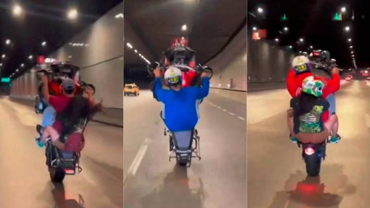 En video | Los peligrosos piques ya no solo son en Las Palmas: se trasladaron a la autopista Sur, en Medellín, y con motos de alta gama