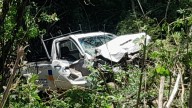 Vuelco de una camioneta de EC SAPEM en la Cuesta del Totoral
