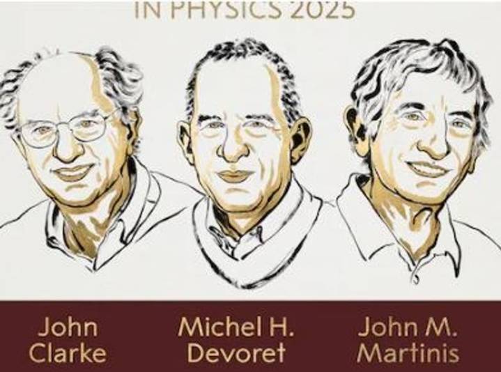 Three scientists win 2025 Nobel Prize in Physics for quantum breakthroughs