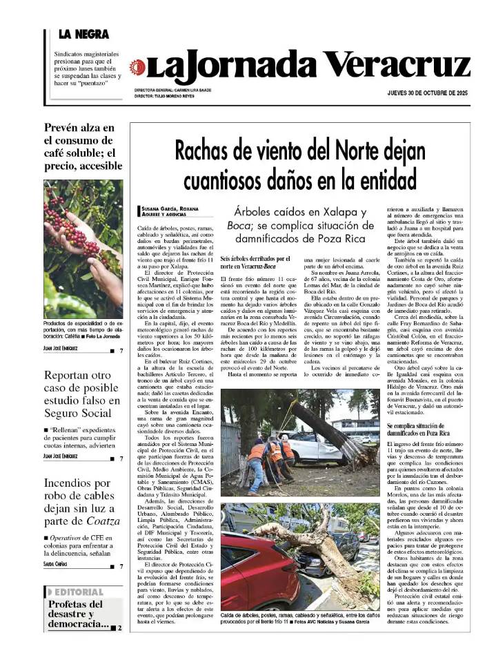 Contraportada del 30 de octubre de 2025