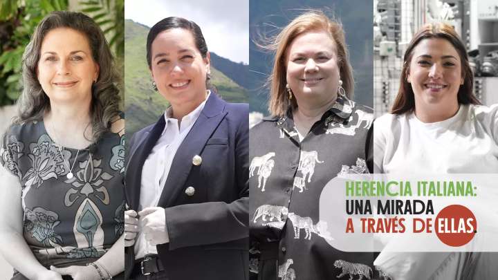 Herencia Italiana: una mirada a través de ellas, representadas por Esmeralda Vizzi, Giselle Petricca, Tiziana Polesel y Giuseppina Arcuri.