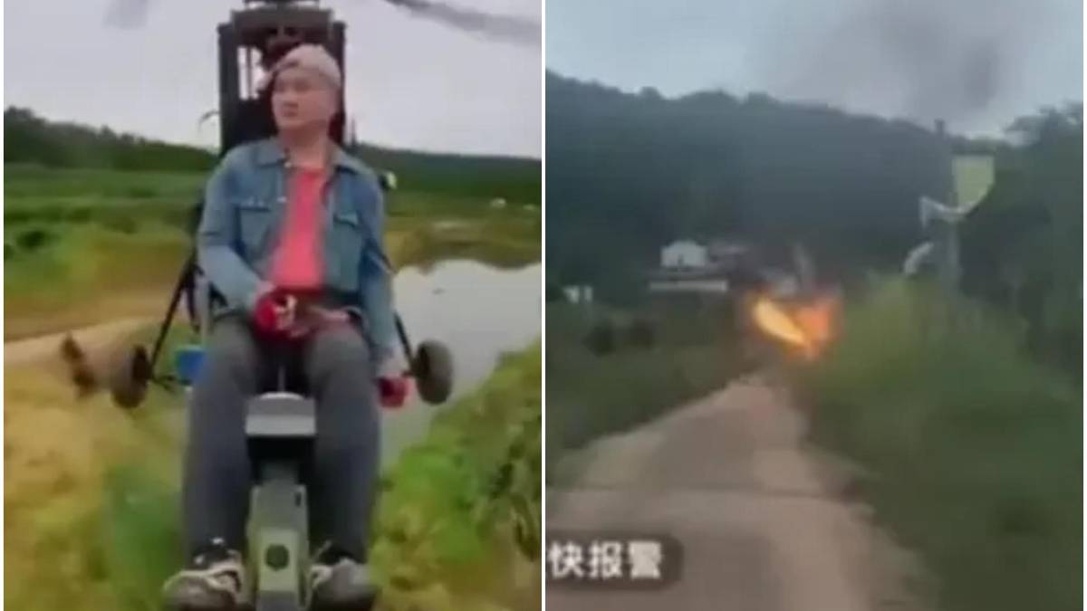 Video | Influencer murió en plena transmisión en vivo luego de estrellarse con su “helicóptero” ultraligero casero