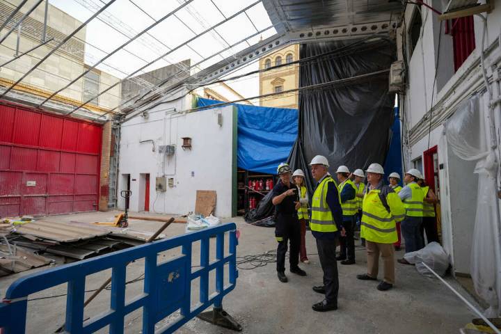 Avanzan las obras del parque central de Bomberos, con 800.000 euros de inversión